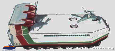 SEDAM N500 diagrams -   (The <a href='http://www.hovercraft-museum.org/' target='_blank'>Hovercraft Museum Trust</a>).
